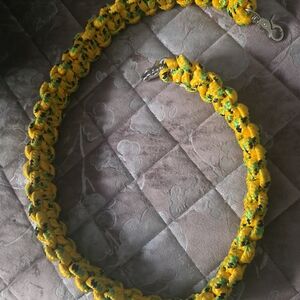 Yellow and Green Braided Paracard Rope Strap
